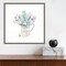 Farmhouse Cotton II Bouquet in Vase by Beth Grove 16-in. W x 16-in. H. Canvas Wall Art Print Framed in Grey